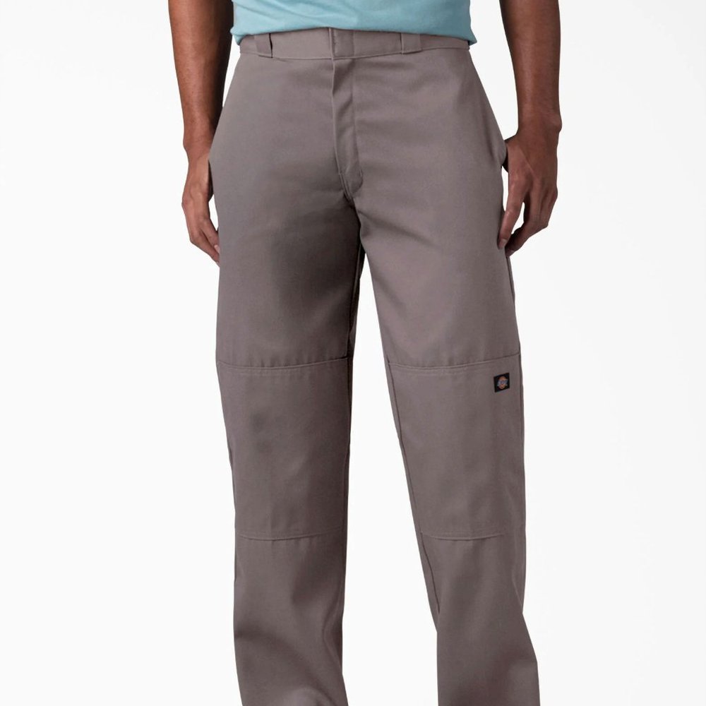 MEN’S DICKIES SILVER LOOSE FIT DOUBLE KNEE WORK PANTS  SIZE  30X32